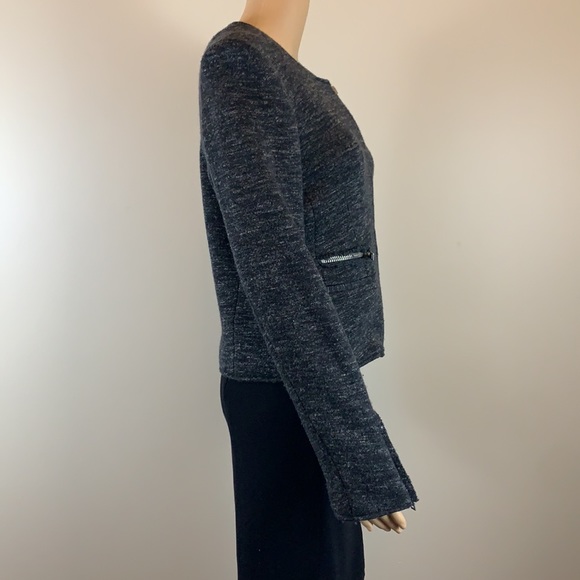 IRO Norma Charcoal Gray Moto Jacket - Picture 5 of 8